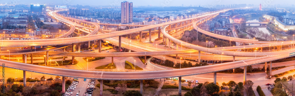 panoramic view of city interchange