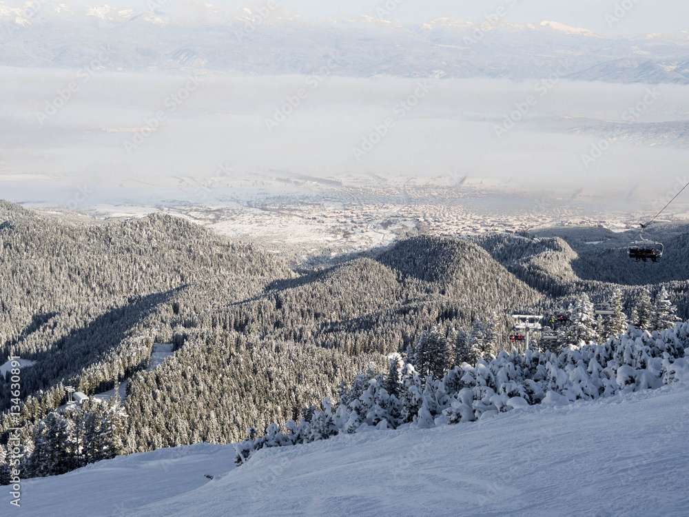 BANSKO, Bulgaria. January, 2017. Its winter resort in Bulgaria with long ski runs and the rich cult