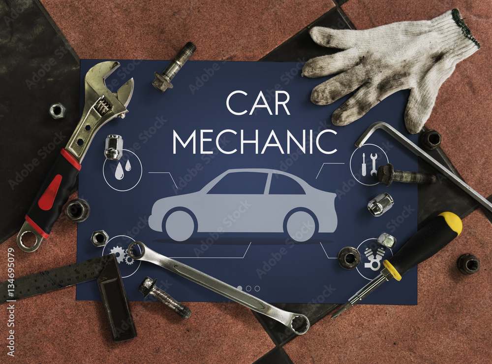 Automobile Vehicle Car Mechanic Maintenance Concept