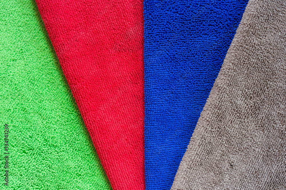 Colorful microfiber fabric for dust removal and cleaning wax on car or absorb water after car wash f