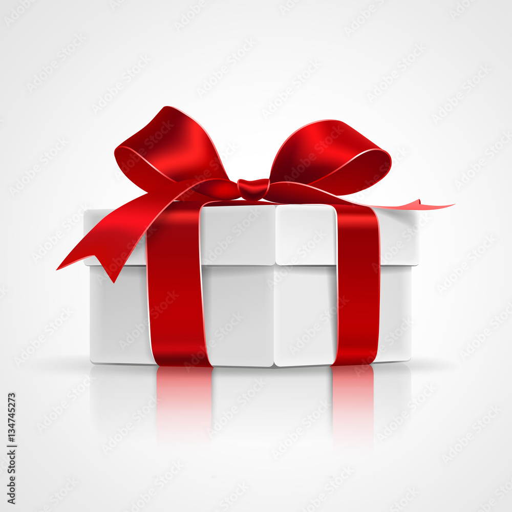 Gift with red bow