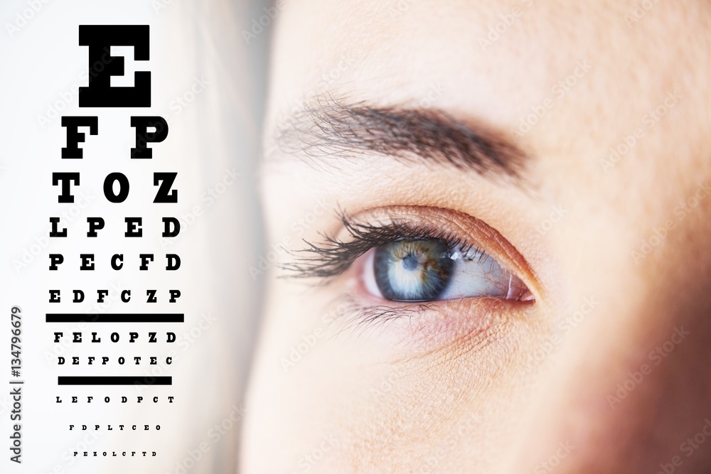 Composite image of eye test