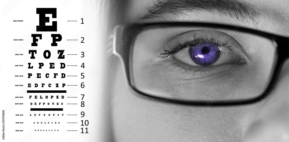 Composite image of eye test