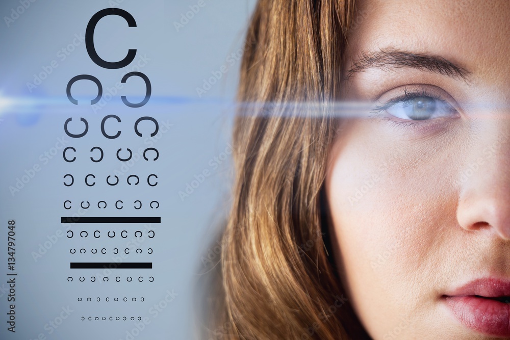 Composite image of eye test