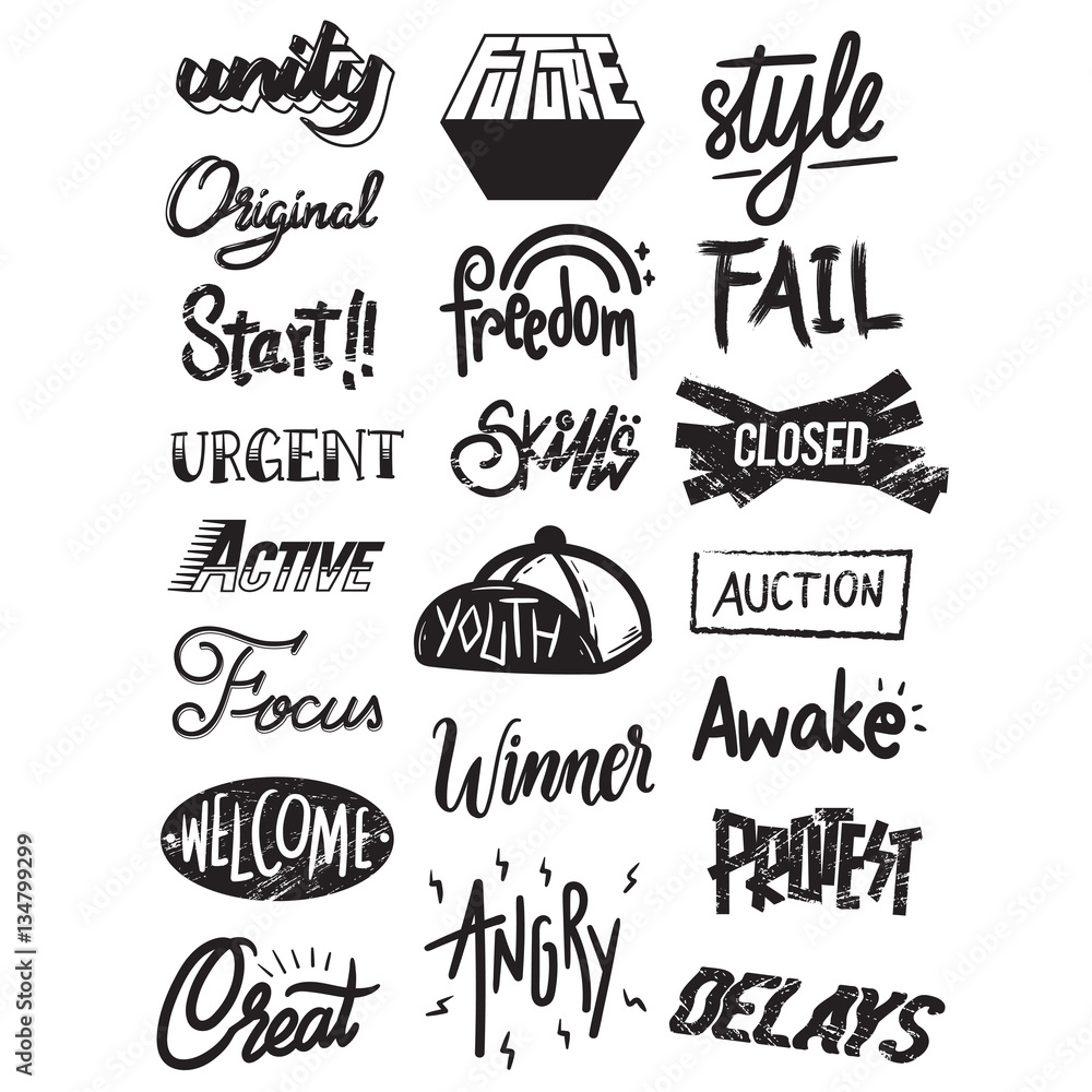 Artwork Typographic Illustration Style Concept