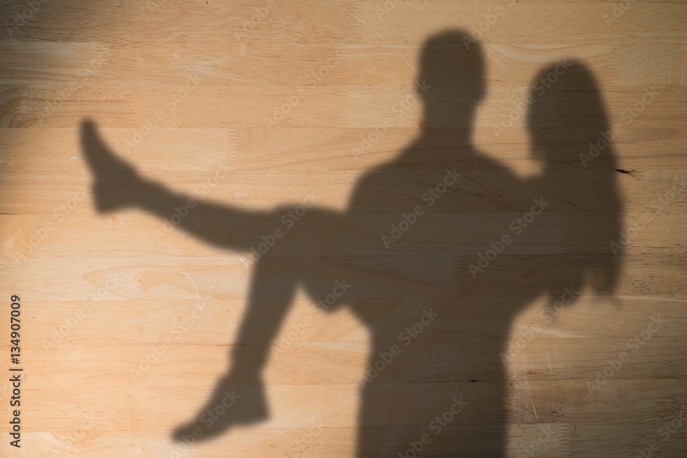 Composite image of portrait of boyfriend carrying girlfriend