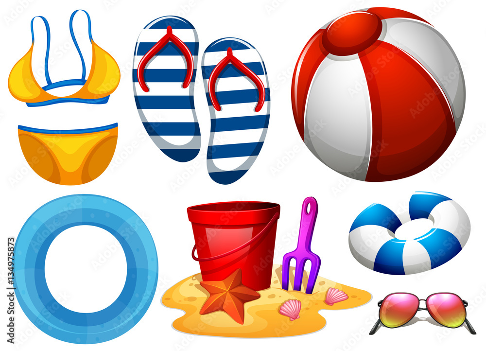 Beachwear and other beach toys