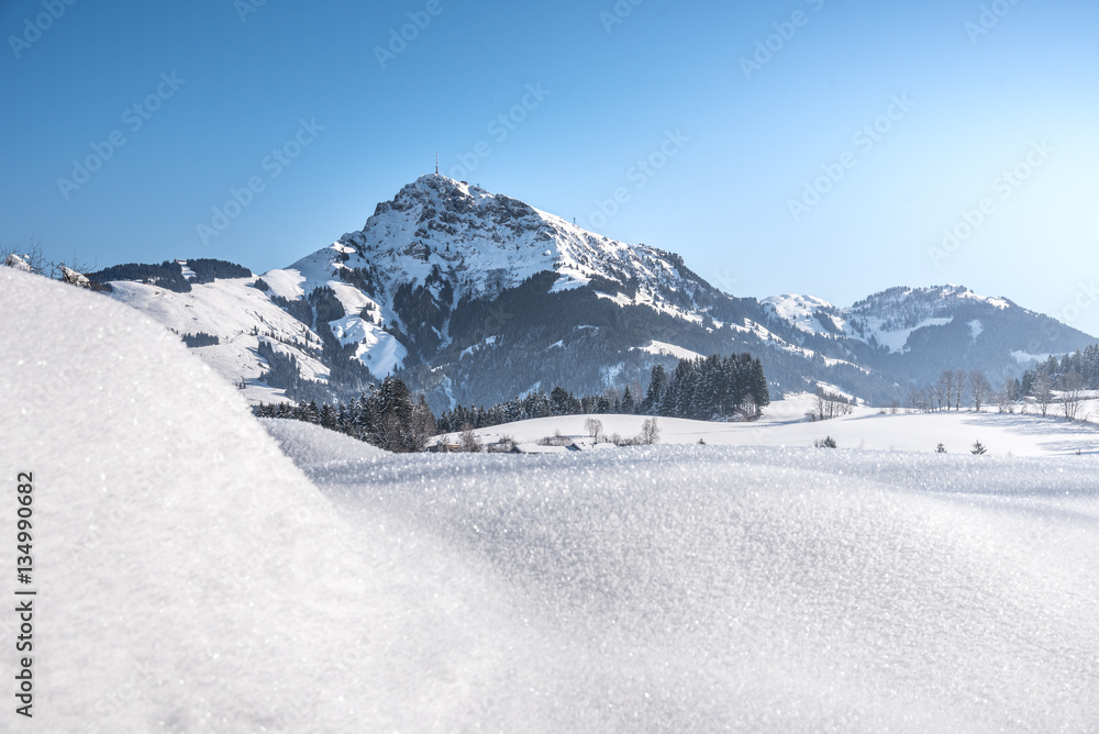 Beautiful winter landscape in Kitzbuhel, Tyrol, Austria