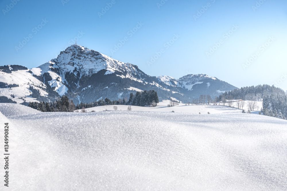 Beautiful winter landscape in Kitzbuhel, Tyrol, Austria