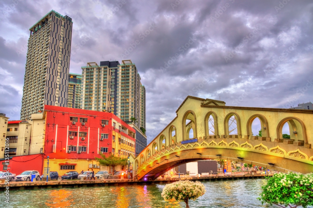 Jambatan Cathay Bridge in Malacca, Malaysia