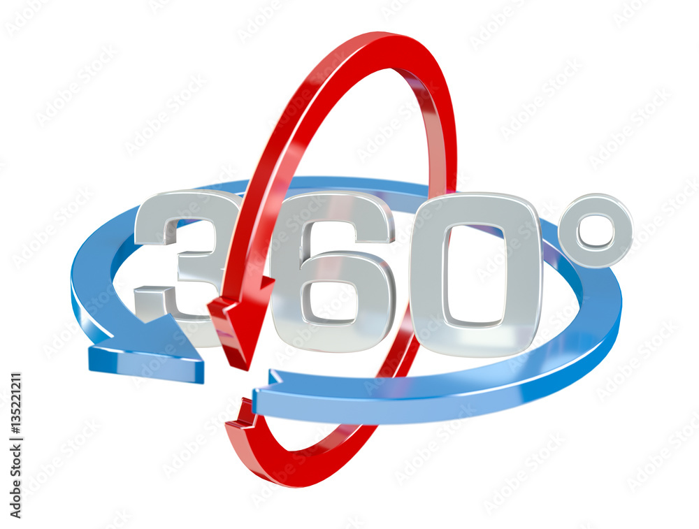 360 degree 3D render icon