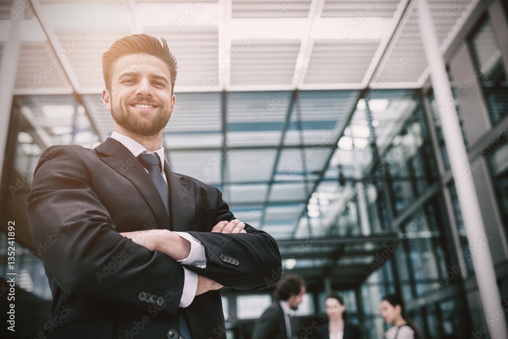 Portrait of happy businessman