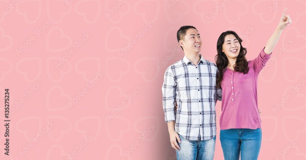 Digital composite of loving couple 