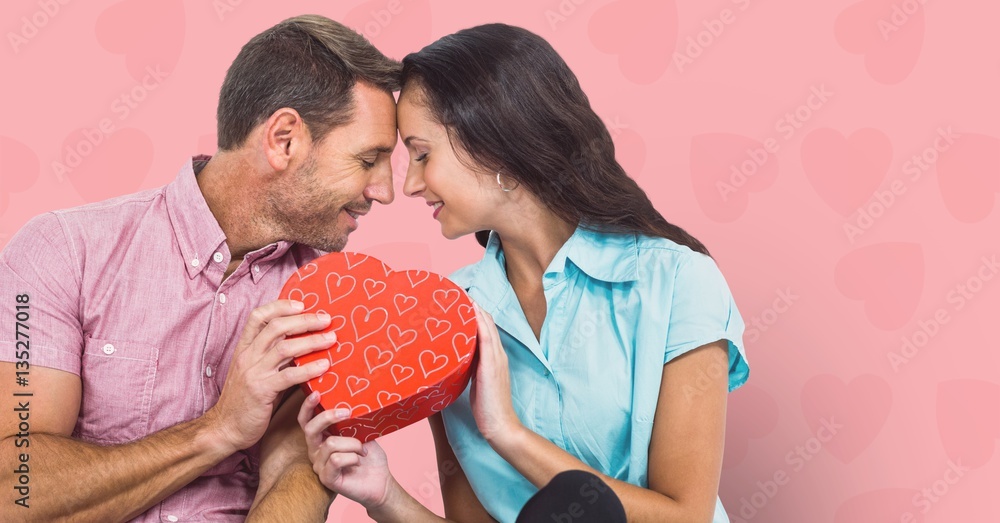 Digital composite of loving couple 