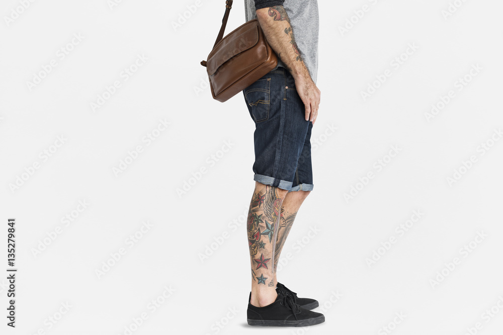 Tattooed Man Messenger Bag