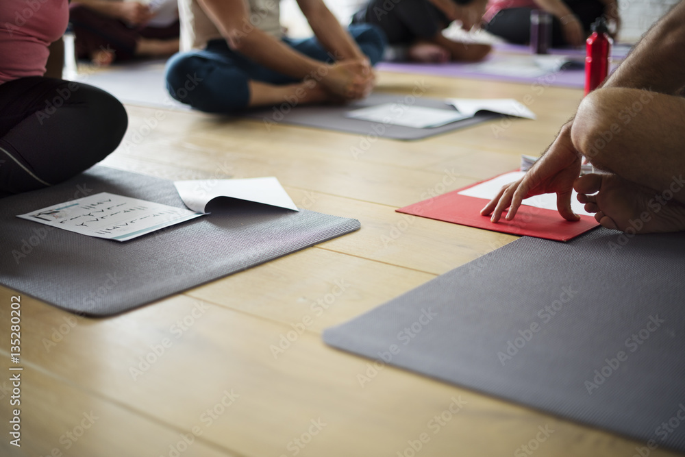 Diversity People Exercise Class Relax Concept