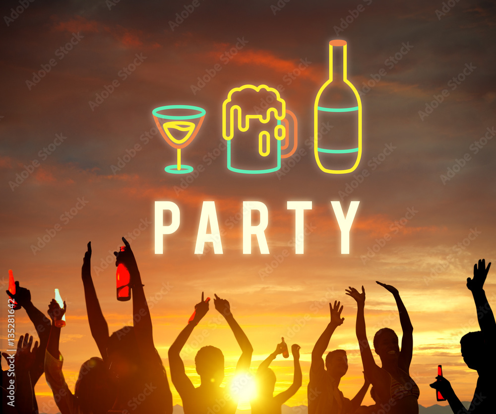 Party Night Life Fun Enjoy Concept