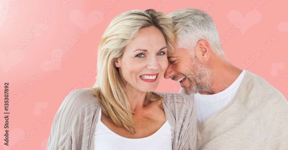 Digital composite of loving couple