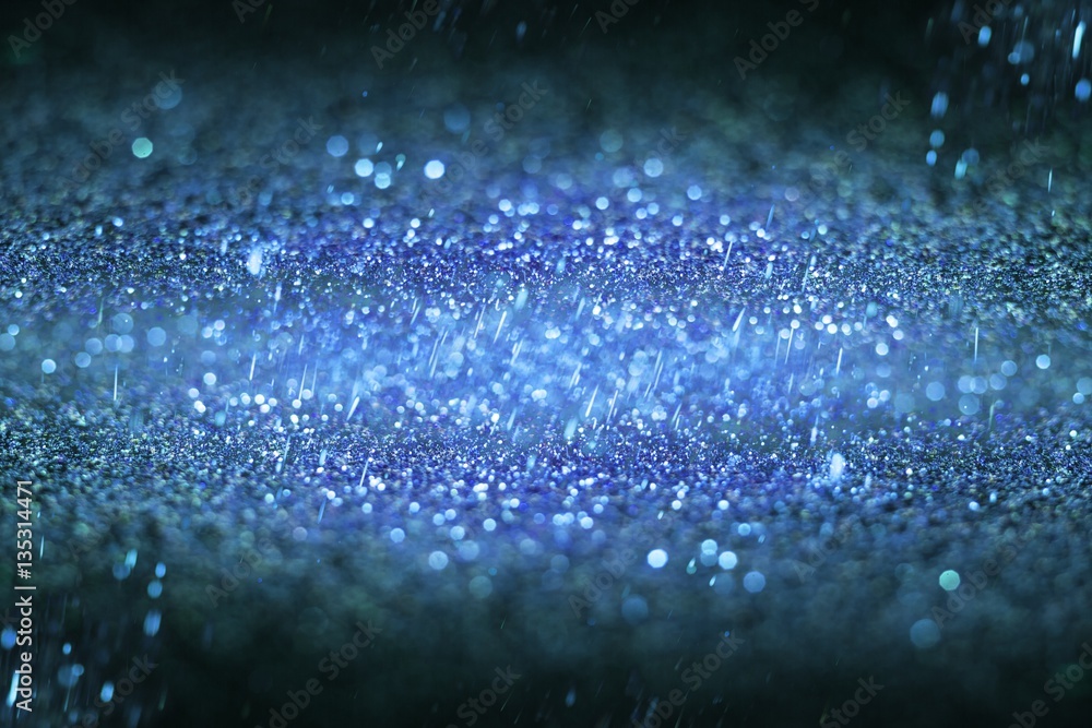 Abstract blue glitter.