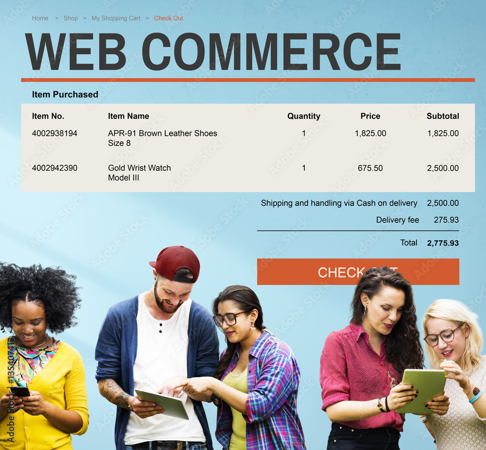 E-commerce Online Shopping Website Technology Concept