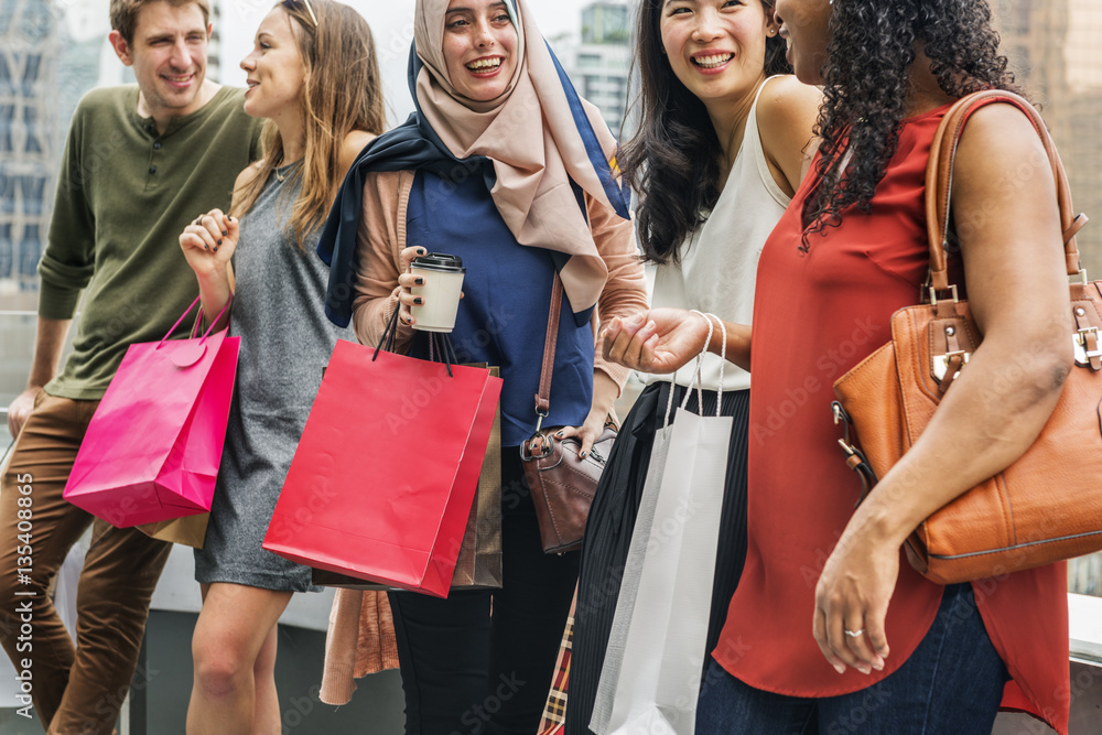 Group Of People Shopping Concept