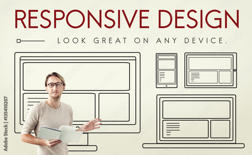 Responsive Design Layout Webpage Template Concept