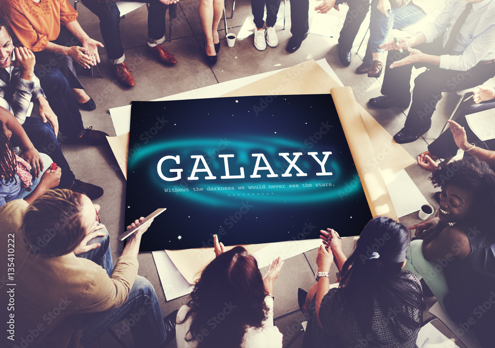 Galaxy Astronomy Business Education Graphic Concept