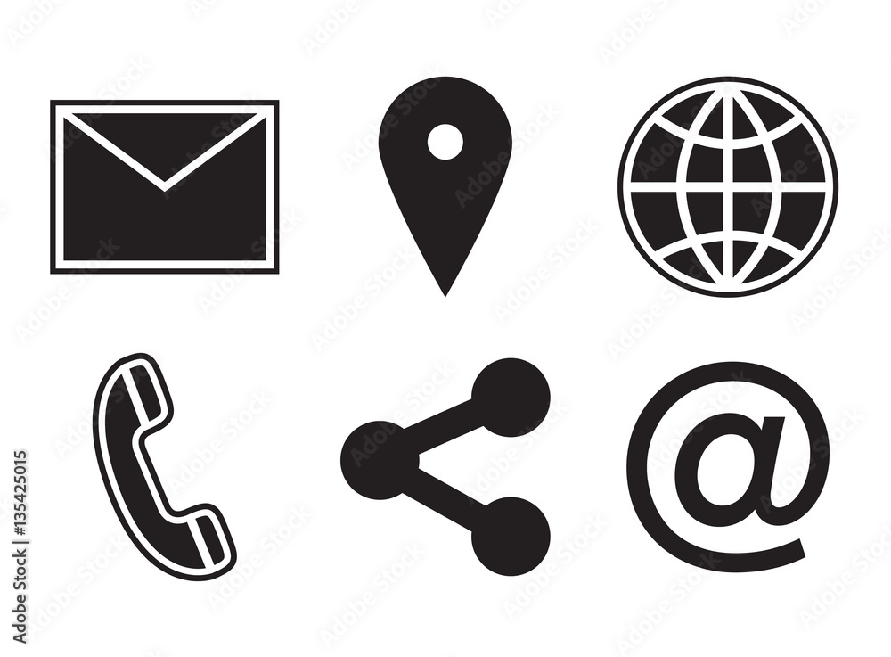 Various vector icons of communication