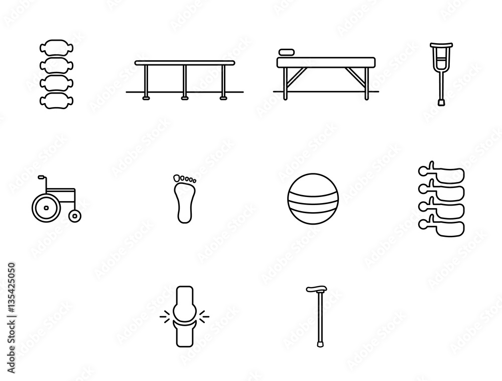 医院矢量图标集