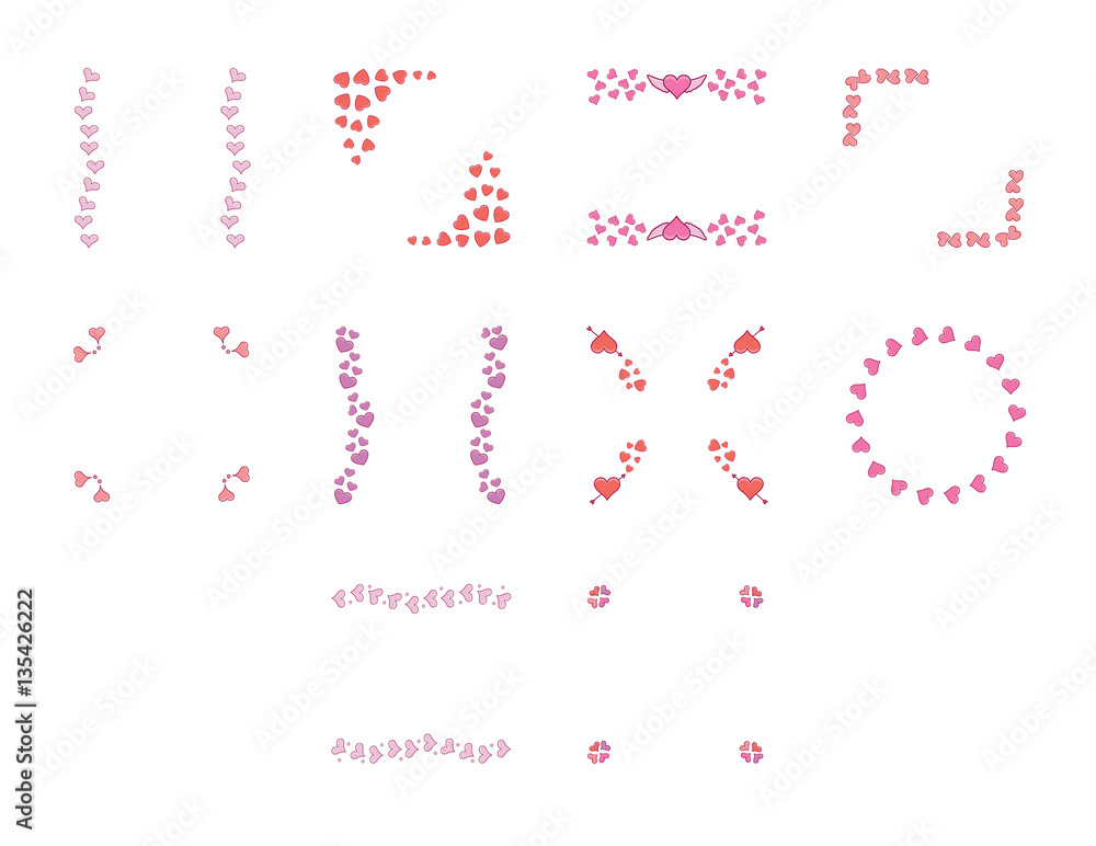 Vector icons set for various pattern