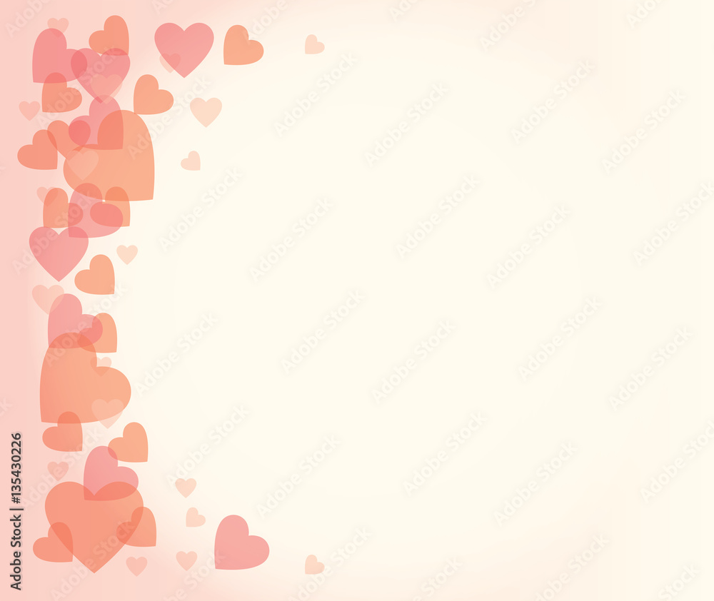 Vector illustration of heart shapes 