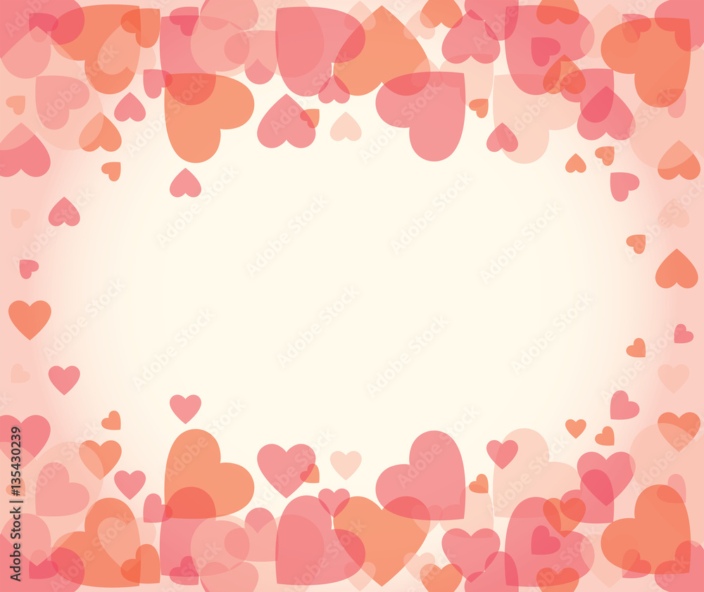 Vector illustration of heart shapes