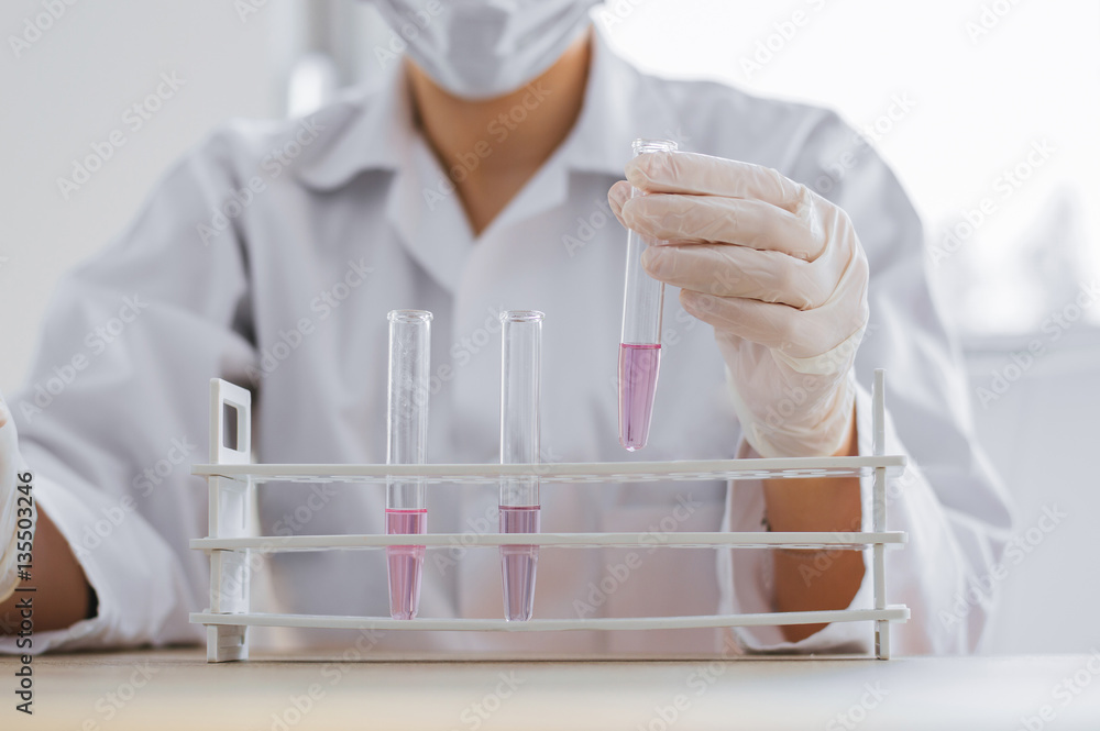 Scientist working at the laboratory. Medical researcher working