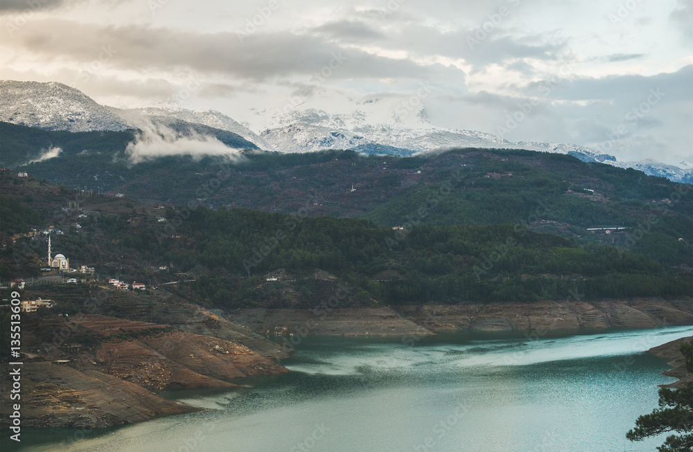 Dim Cay storage pond in the mountain area of Alanya, Southern Turkey