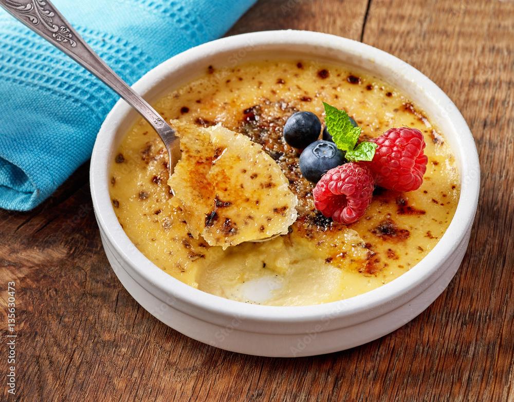 bowl of homemade creme brule