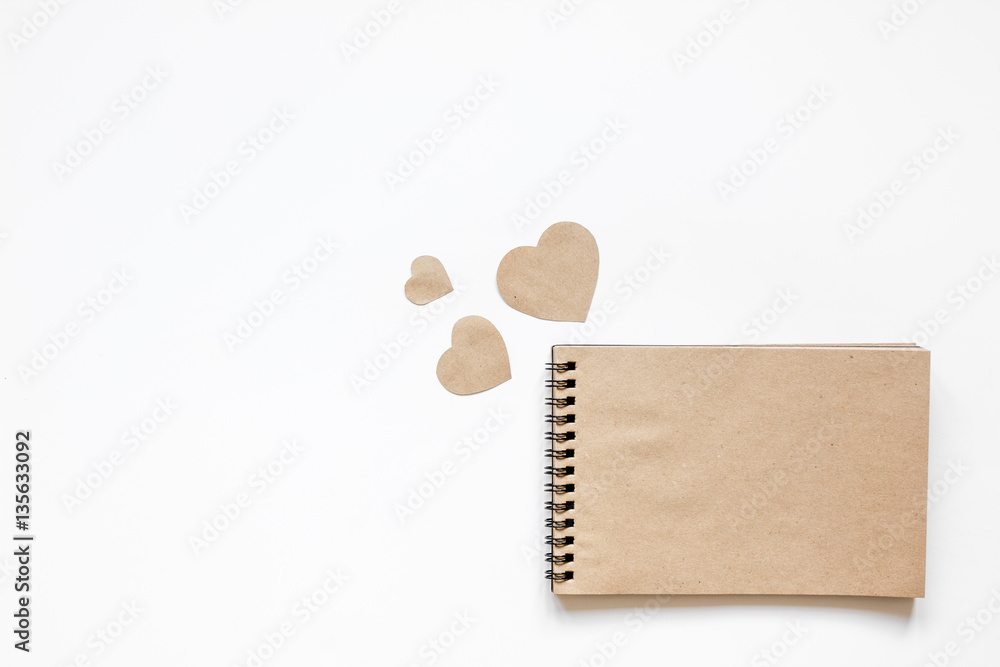 concept of Valentines Day with heart background mock up