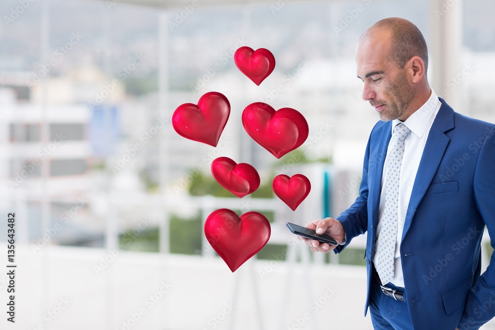 Businessman using mobile phone