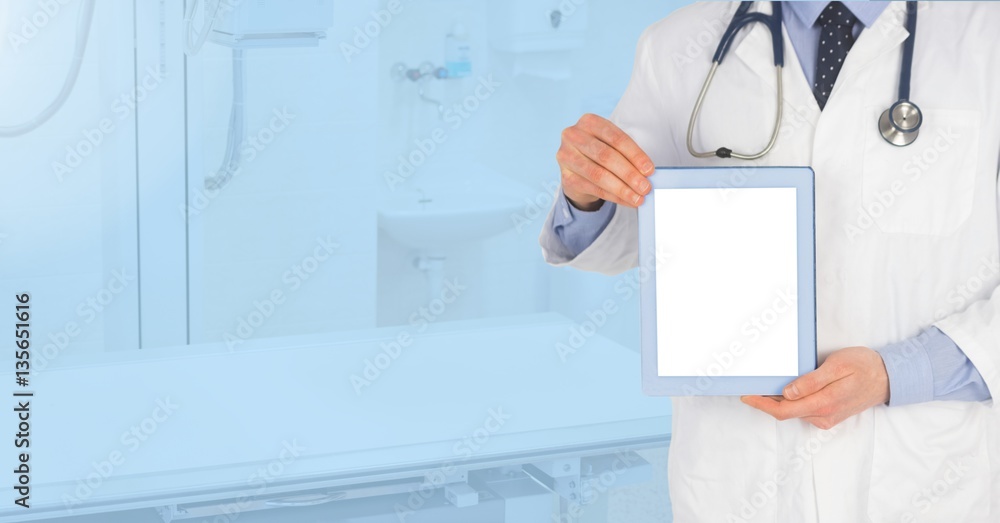 Doctor holding digital tablet