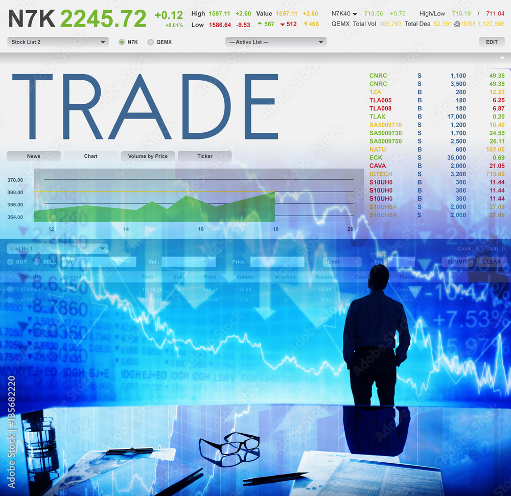 Stock Exchange Trading Forex Finance Graphic Concept