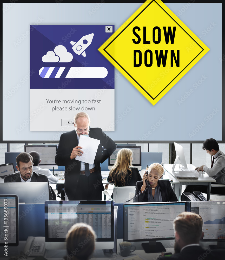 Keep Calm Reduce Speed Relax Slow Down Concept