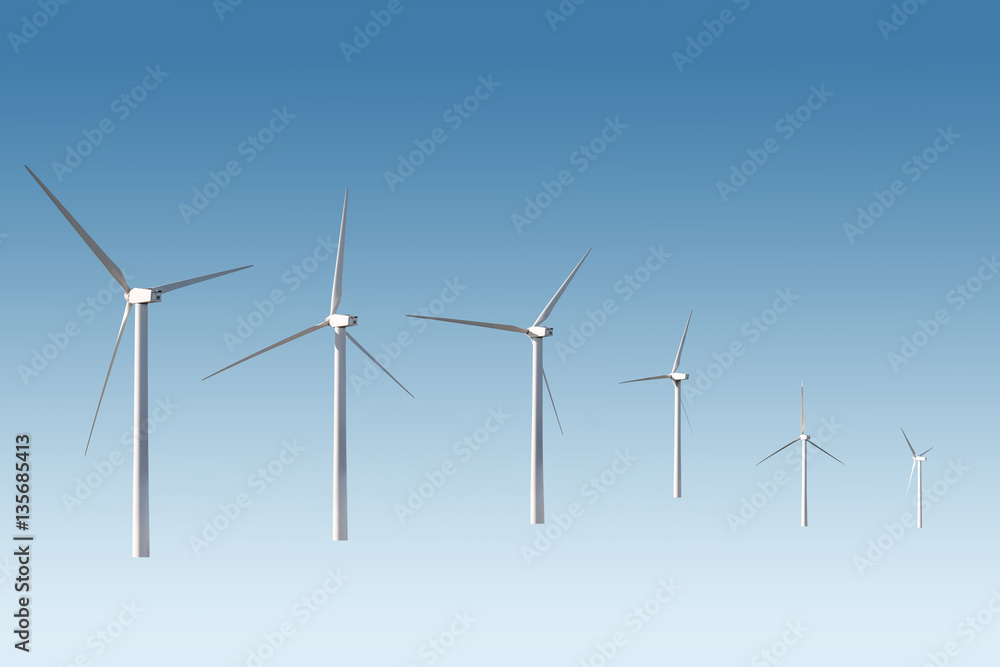 wind turbines isolated