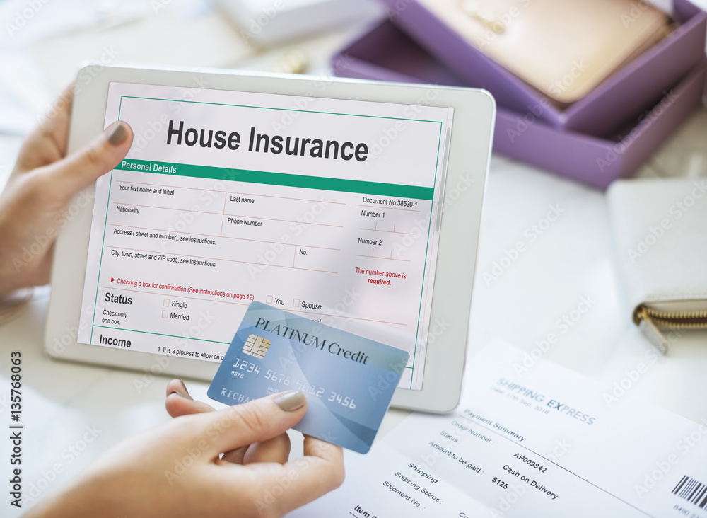 House Insurance Document Form Concept