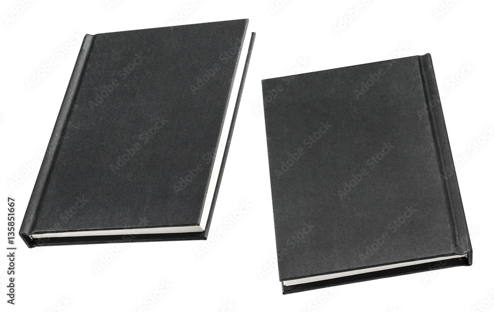 Black book cover isolated on white background