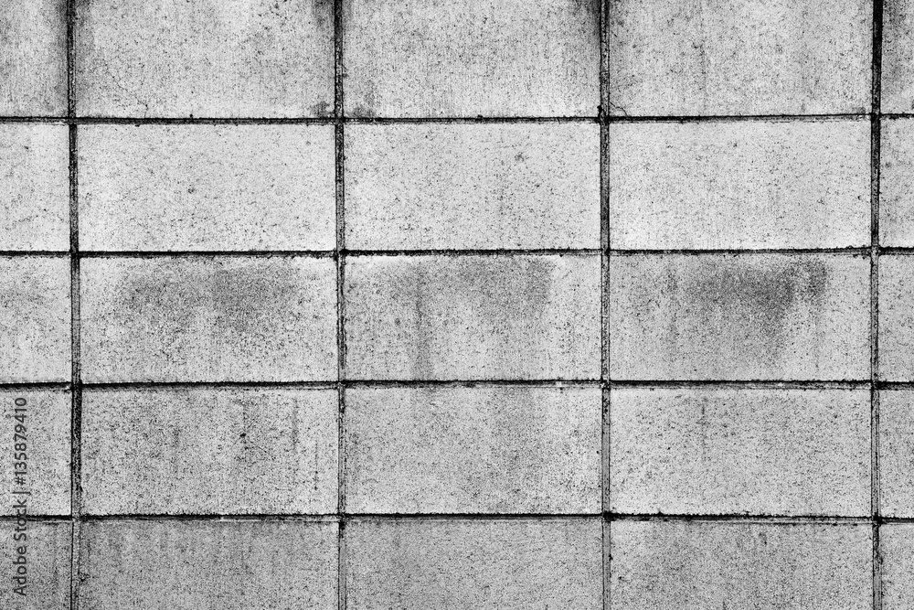 Concrete block wall seamless background and pattern texture