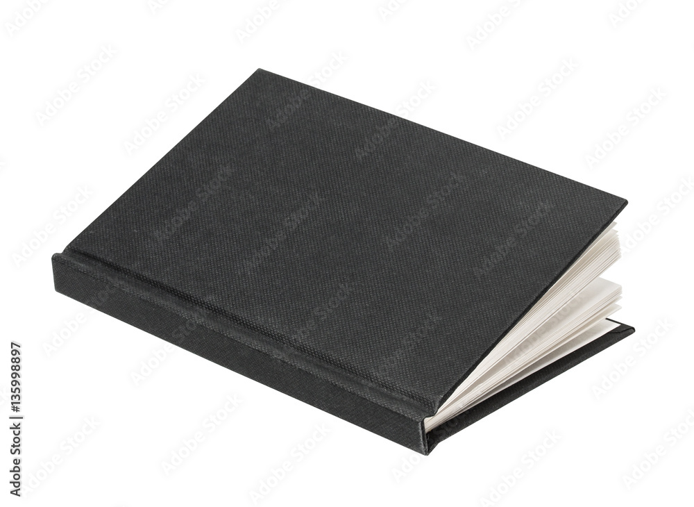 Black book isolated on white background