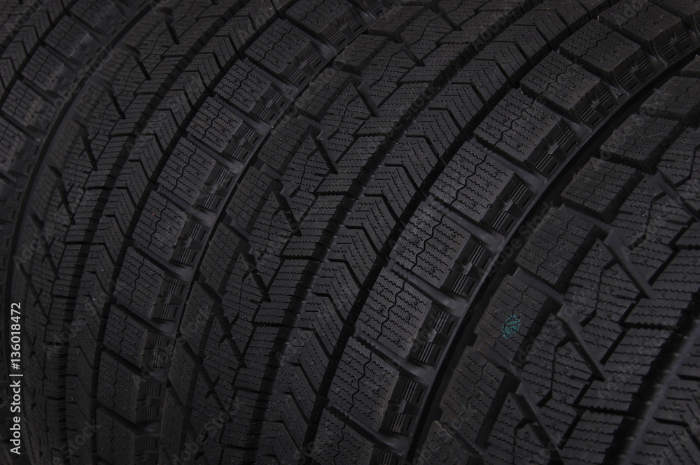 Winter tires close-up