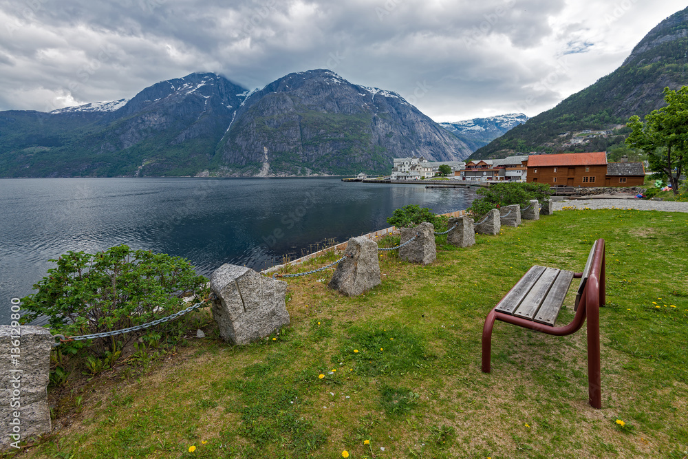 Eidfjord town, Norway.