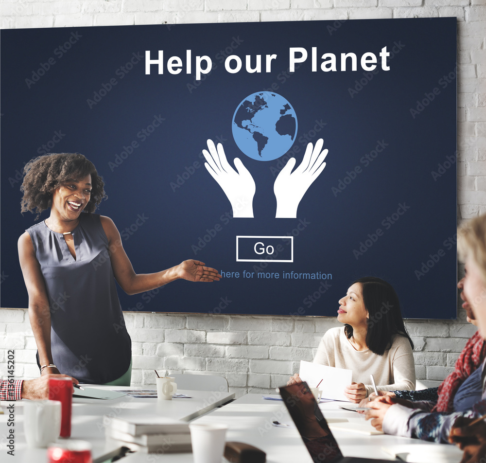 Help Our Planet Environmental Conservation Support Concept