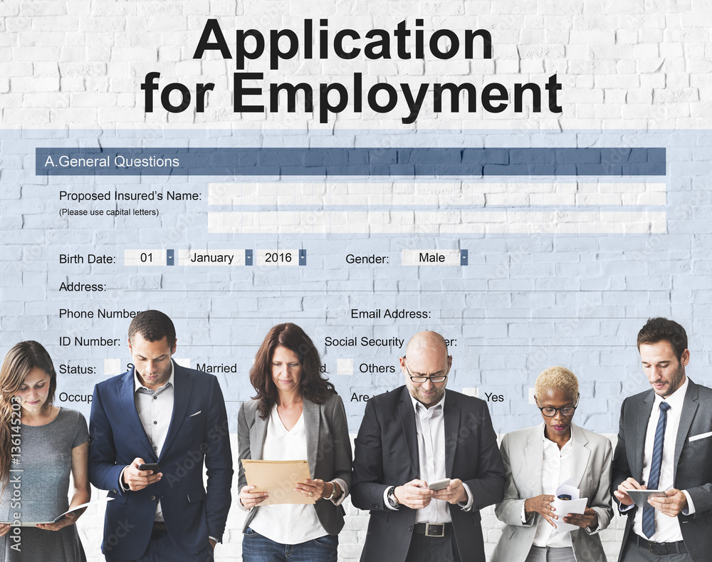 Application Form Employment Document Concept