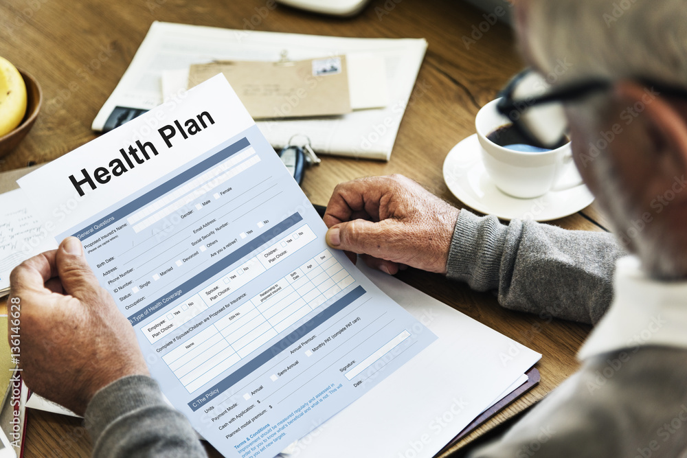 Health Plan Treatment Medical Document Form Concept